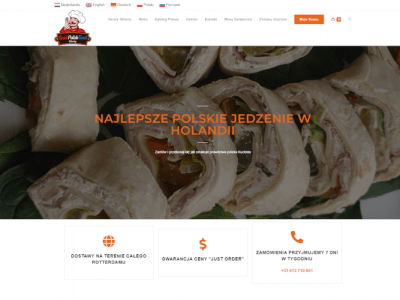 Sprzedaż sklepu internetowego Katering Holandia wraz z modułem płatności